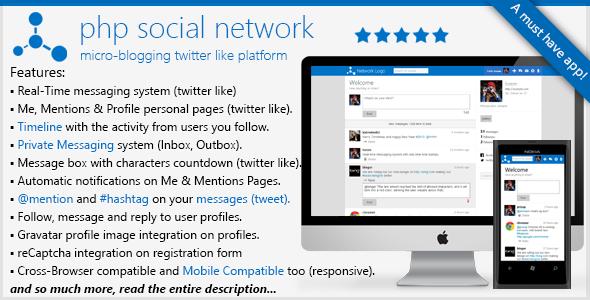 PHP Social Network (Twitter Clone)